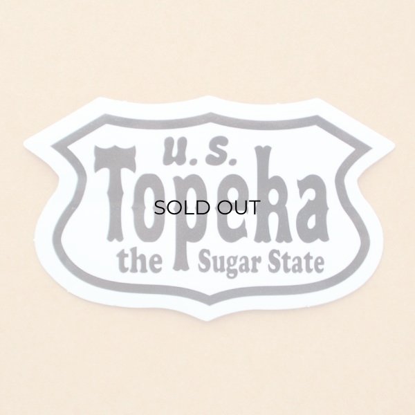 画像1: アドバタイジングステッカー(S) U.S.Topeka ホワイト シール アメリカン 防水仕様 (1)