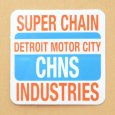 画像1: アドバタイジングステッカー(S) CHNS Industries ホワイト シール アメリカン 防水仕様 (1)