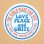 画像1: アドバタイジングステッカー(S) Love Peace and Unity ホワイト シール アメリカン 防水仕様 (1)
