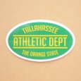 画像1: アドバタイジングステッカー(S) Athletic Dept グリーン シール アメリカン 防水仕様 (1)