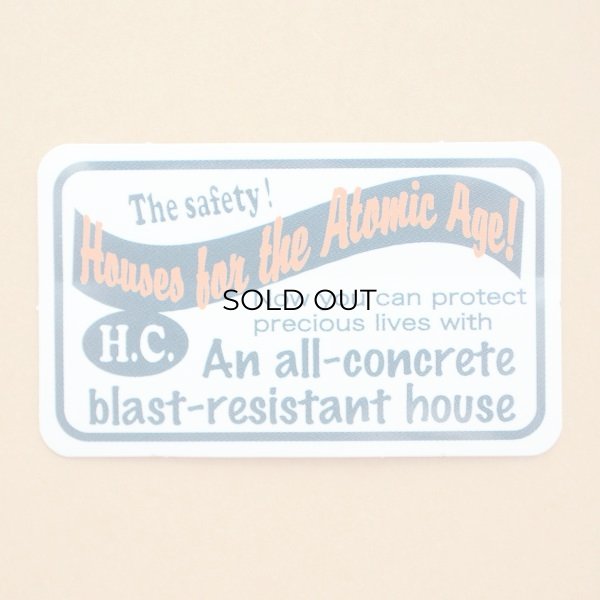 画像1: アドバタイジングステッカー(S) H.C. ホワイト/ネイビー 長方形 シール アメリカン 防水仕様 (1)