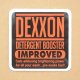 アドバタイジングステッカー(S) Dexxon ブラック/オレンジ 四角形 シール アメリカン 防水仕様