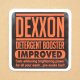 アドバタイジングステッカー(S) Dexxon ブラック/オレンジ 四角形 シール アメリカン 防水仕様
