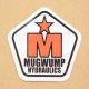 アドバタイジングステッカー(S) Mugwump ホワイト/オレンジ 五角形 シール アメリカン 防水仕様