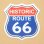 画像1: アドバタイジングステッカー(S) Historic Route66 ルート66 ブルー/レッド シール アメリカン 防水仕様 (1)