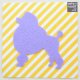 アップリケ/ワッペン パープルプードル Purple Poodle(犬/ビッグ)