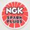ロゴワッペン NGK Spark Plugs スパークプラグス(レッド/ラウンド)