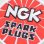 ロゴワッペン NGK Spark Plugs スパークプラグス(レッド/ラウンド)