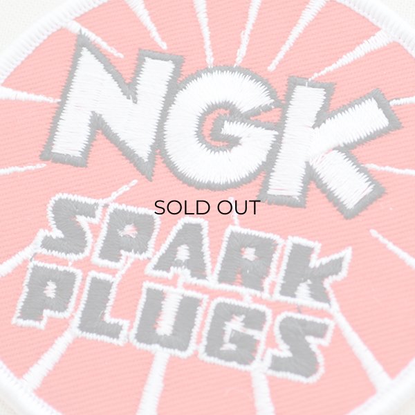 ロゴワッペン NGK Spark Plugs スパークプラグス(レッド/ラウンド)
