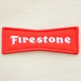 画像1: ロゴワッペン ファイアストン Firestone(レッド) (1)