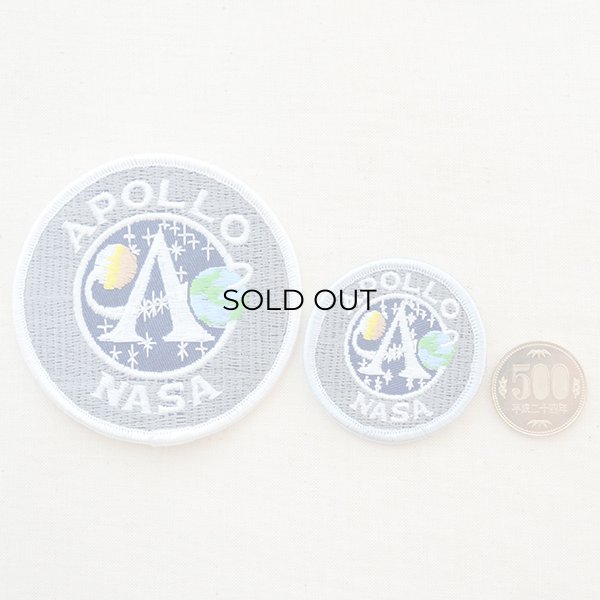 ロゴワッペン アポロナサ APOLLO NASA(Mサイズ&Sサイズ) サイズ比較