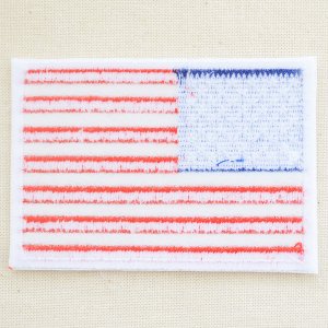 ワッペン USA アメリカ国旗/星条旗(ホワイトフレーム)
