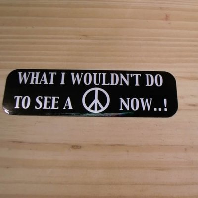 画像1: ステッカー　WHAT I WOULDN'T DO TO SEE A PEACE NOW