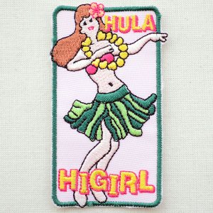 画像1: ワッペン フラ ハイガール Hula Hi Girl
