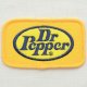 ロゴワッペン Dr Pepper ドクターペッパー(イエロー/レクタングル)
