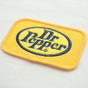 画像2: ロゴワッペン Dr Pepper ドクターペッパー(イエロー/レクタングル)