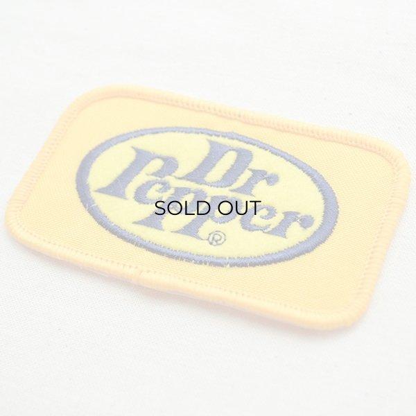 画像2: ロゴワッペン Dr Pepper ドクターペッパー(イエロー/レクタングル) (2)