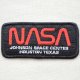 ロゴワッペン NASA ナサ(ブラック&レッド/レクタングル)