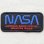 画像1: ロゴワッペン NASA ナサ(ブラック&ブルー/レクタングル) (1)