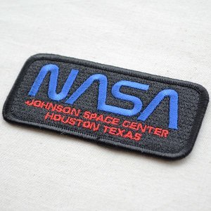 画像2: ロゴワッペン NASA ナサ(ブラック&ブルー/レクタングル)