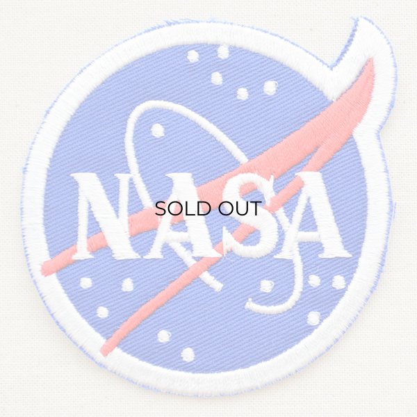 画像1: ロゴワッペン NASA ナサ(ブルー/ラウンド) (1)