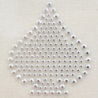 stone ワッペン　シースルー　メッシュ素材 クリスタルワッペン(ラインストーン) | ワッペン・アップリケ