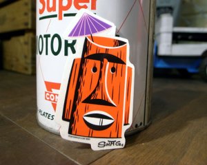 画像1: ステッカー/シール レッドティキマグ Red Tiki Mug