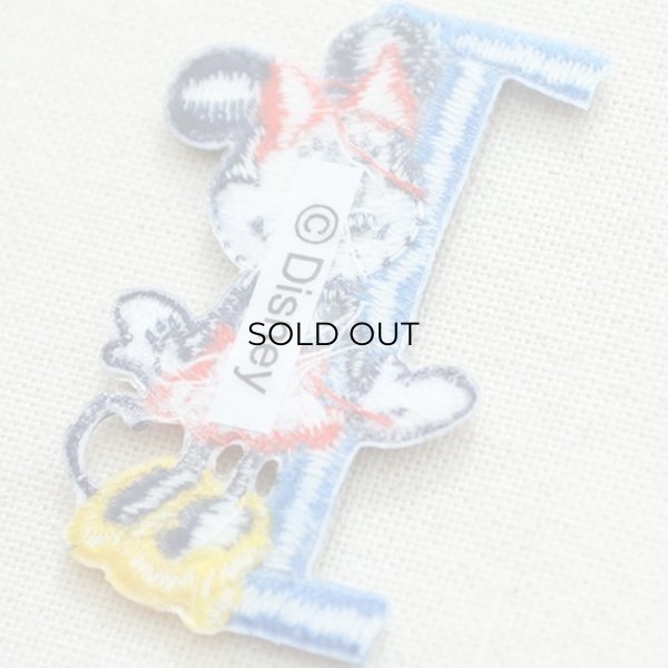 画像3: ワッペン ディズニー ミニーマウス アルファベット(I/ブルー) (3)