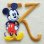 画像1: ワッペン ディズニー ミッキーマウス アルファベット(K/イエローゴールド) (1)
