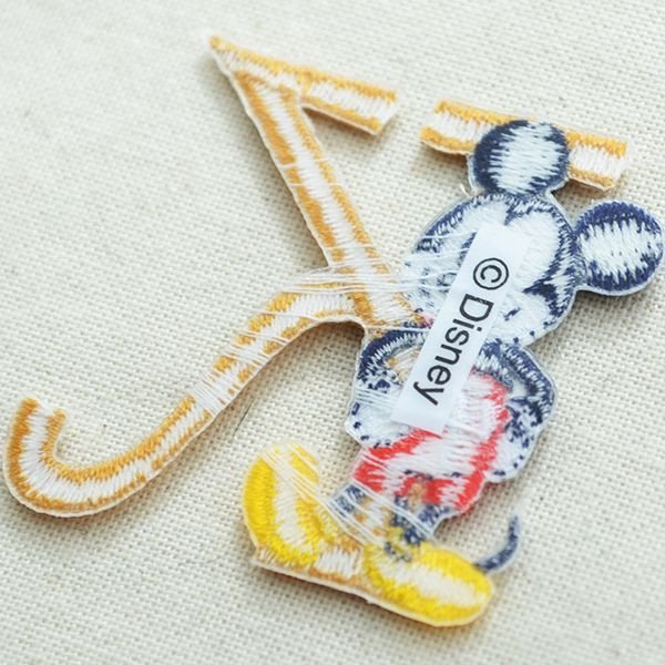 画像3: ワッペン ディズニー ミッキーマウス アルファベット(K/イエローゴールド) (3)