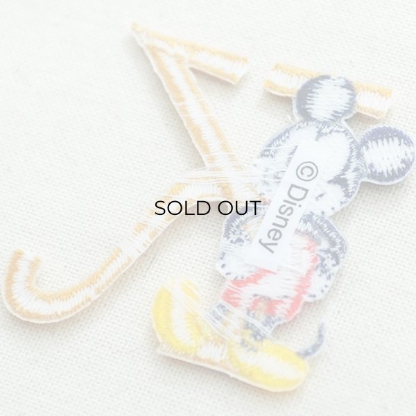 画像3: ワッペン ディズニー ミッキーマウス アルファベット(K/イエローゴールド) (3)