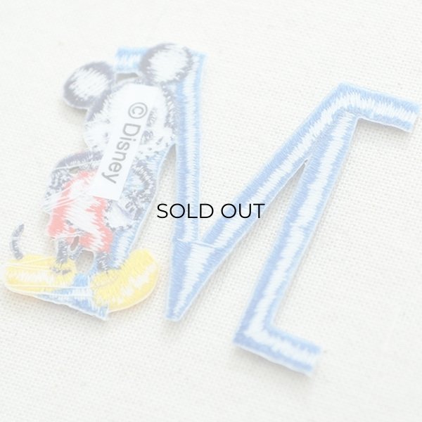 画像3: ワッペン ディズニー ミッキーマウス アルファベット(M/ブルー) (3)