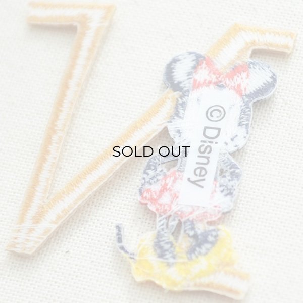 画像3: ワッペン ディズニー ミニーマウス アルファベット(N/イエローゴールド) (3)