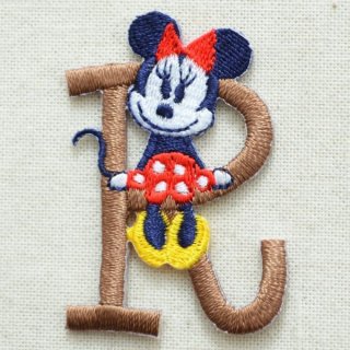 ミニーマウス刺繍ジャケット ワッペン ディズニー ミニーマウス アルファベット(Y/レッド