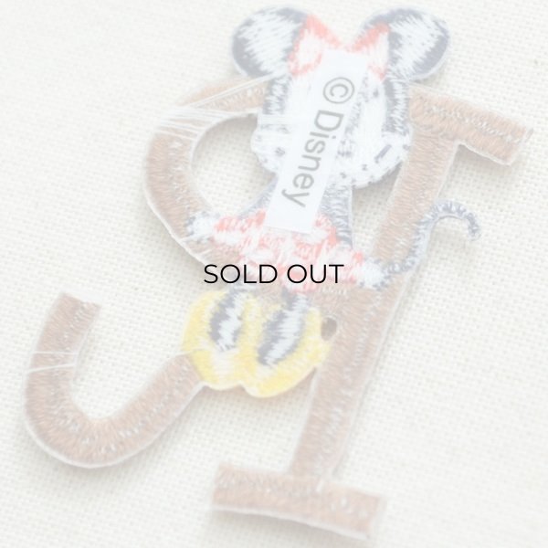 画像3: ワッペン ディズニー ミニーマウス アルファベット(R/ブラウン) (3)