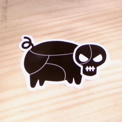 画像1: ステッカー　  PIG SKULL