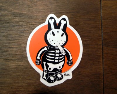 画像1: ステッカー/シール ボーンバニー Bone Bunny