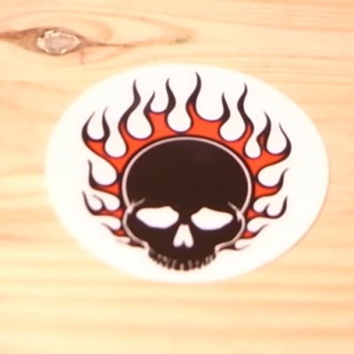 画像1: ステッカー FIRE SKULL