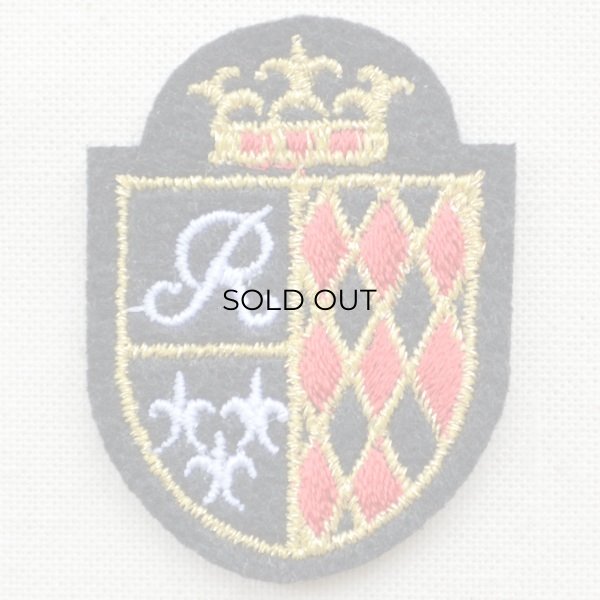 画像1: ミニエンブレムワッペン Rクラウン (1)