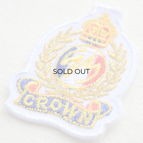 画像2: ミニエンブレムワッペン クラウン(トリコロール) (2)