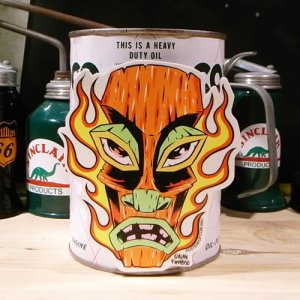 画像1: ステッカー Flaming Tiki フレーミングティキ