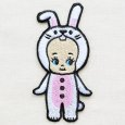 画像1: ワッペン キューピー 着ぐるみ(ウサギ) (1)