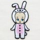 ワッペン キューピー 着ぐるみ(ウサギ)