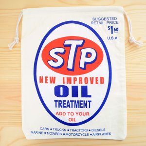 画像1: アメリカンロゴ巾着袋(L) STP Oil オイル