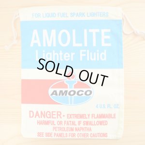 画像1: アメリカンロゴ巾着袋(L) アモコオイル Amoco