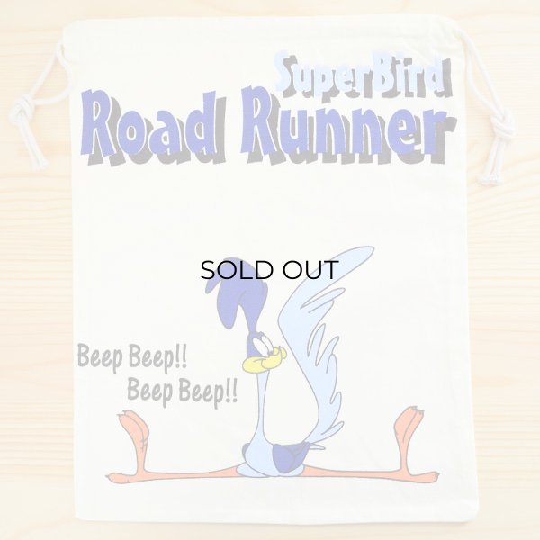 画像1: アメリカンキャラ巾着袋(L) ロードランナー Road Runner (1)