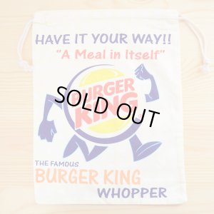 画像1: アメリカンロゴ巾着袋(L) バーガーキング Burger King