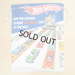 画像1: アメリカンロゴ巾着袋(L) ホットウィール Hot Wheels