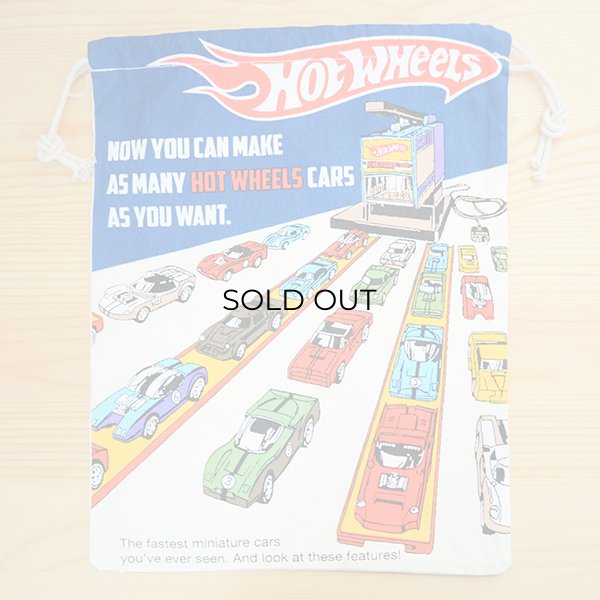 画像1: アメリカンロゴ巾着袋(L) ホットウィール Hot Wheels (1)