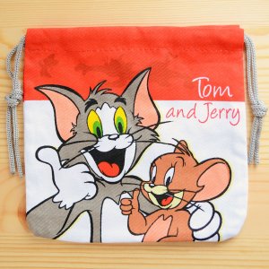 画像1: アメリカンキャラ巾着袋(S) トムとジェリー Tom and Jerry